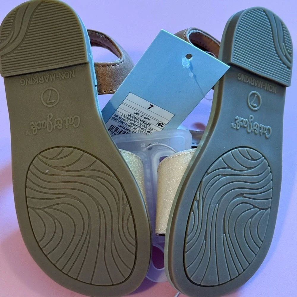Cat‎ & Jack Toddler Girls Kinsley Glitter Sandals Size 7